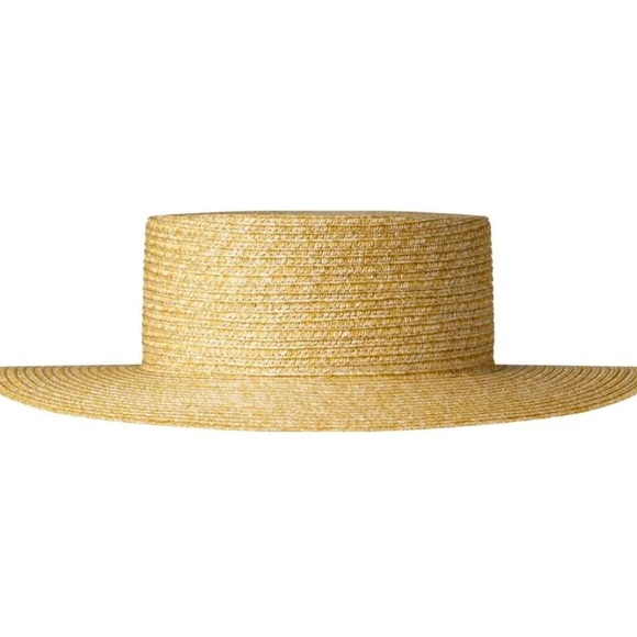 Ardeo Studios Metallic Straw Boater NWT